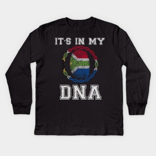 South Africa  It's In My DNA - Gift for South African From South Africa Kids Long Sleeve T-Shirt